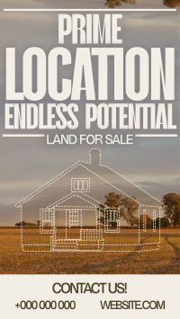 Minimalist Land For Sale Facebook Story