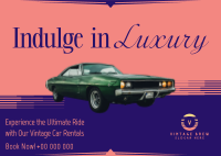 Luxury Vintage Car Postcard Image Preview