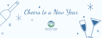 New Year Cheers Facebook Cover Image Preview