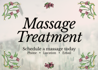 Art Nouveau Massage Treatment Postcard