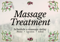 Art Nouveau Massage Treatment Postcard Image Preview