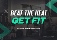 Summer Fitness Program Postcard Design