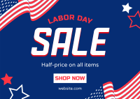 Labor Day Sale Postcard