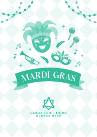 Mardi Gras Celebration Flyer