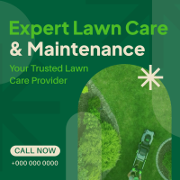 Expert Lawn Maintenance Instagram Post Design