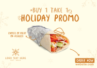 Shawarma Holiday Promo Postcard