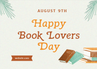 Happy Book Lovers Day Postcard