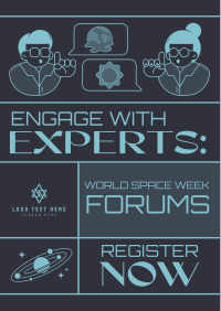 Space Week Futuristic Flyer