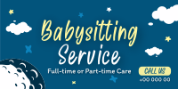 Cute Babysitting Services Twitter Post