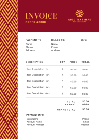 Modern Geometric Pattern Invoice