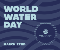 World Water Day Waves Facebook Post