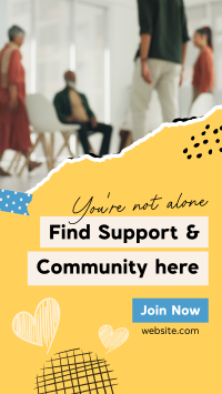 Not Alone Mental Health Facebook Story