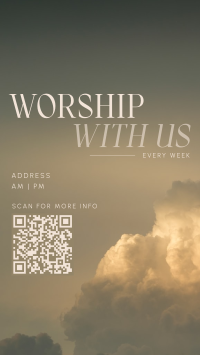 Serene Sunday Church Service Instagram Story Design