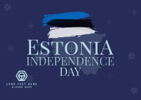 Simple Estonia Independence Day Postcard