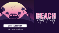 Beach Night Party Facebook Event Cover