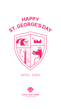 St. George's Day Shield Instagram Story