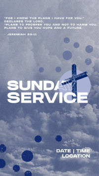 Textured Sunday Service Instagram Story Design