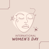 International Women's Day Illustration Linkedin Post Design