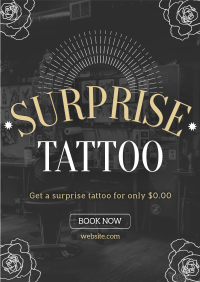 Simple Tattoo Shop Poster Design