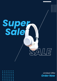 Super Sale Headphones Poster