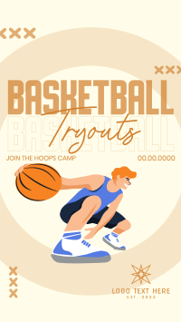 Basketball Tryouts Facebook Story Design