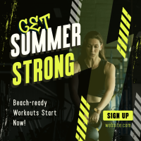 Summer Fitness Workout Instagram Post Design