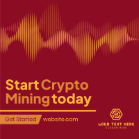 Cryptocurrency Market Mining Instagram Post