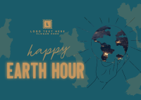 Happy Earth Hour Postcard