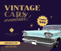 Vintage Cars Available Facebook Post