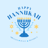 Hanukkah Menorah Greeting Instagram Post