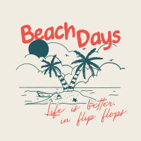 Summer Beach Life Instagram Post