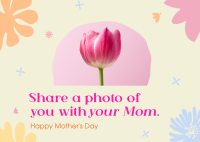 Photo with Mom Postcard Design