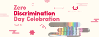 Playful Zero Discrimination Celebration Facebook Cover