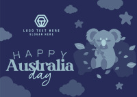 Koala Australia Day Postcard Design