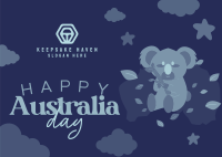 Koala Australia Day Postcard Image Preview