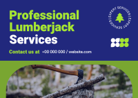 Professional Lumberjack Service Postcard