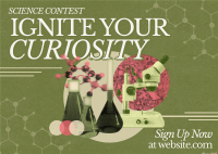 Retro Science Day Contest Postcard Design