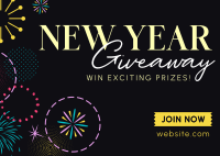 Circle Swirl New Year Giveaway Postcard