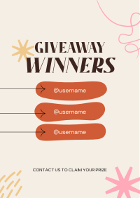 Congratulations Giveaway Winners Flyer