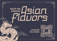 Traditional Asian Food Postcard