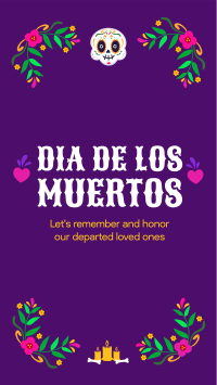 Floral Dia De Los Muertos Instagram Story