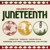 Retro Juneteenth Greeting Linkedin Post