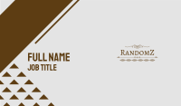 Rustic Ornament Text Business Card