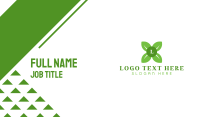 Green Leaf Lettermark Business Card