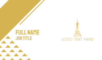 Gold Sharp Tower Business Card Design