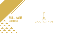 Gold Sharp Tower Business Card