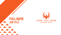 Orange Dragon Wing Business Card Design