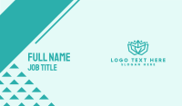Minimalist Blue Lotus Business Card Design