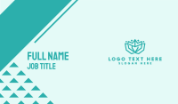 Minimalist Blue Lotus Business Card