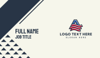 American Letter A Business Card Design